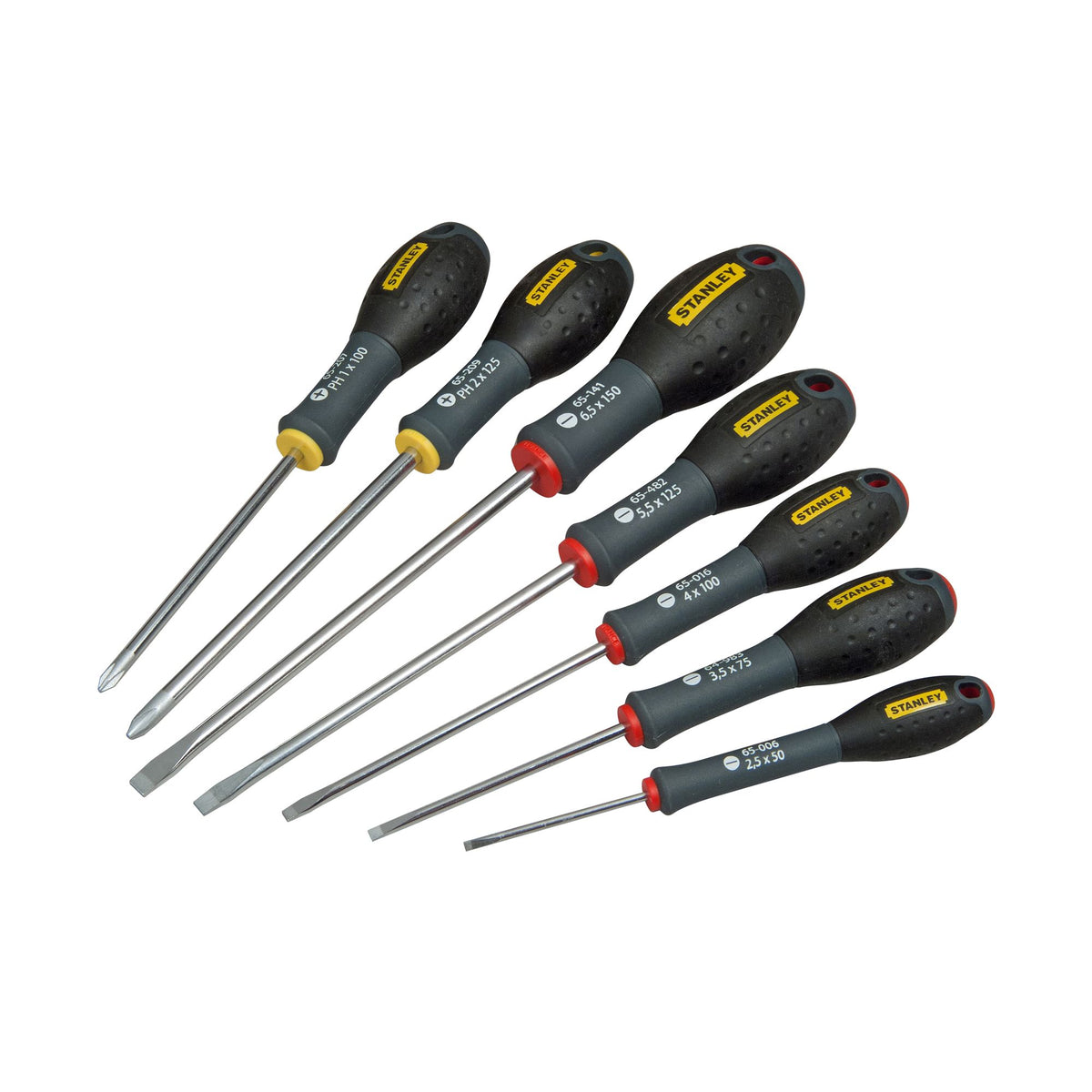 conjunto chaves de fenda fatmax® plano/phillips - 7 peças - stanley (fmht0-62627) - fmht0-62627