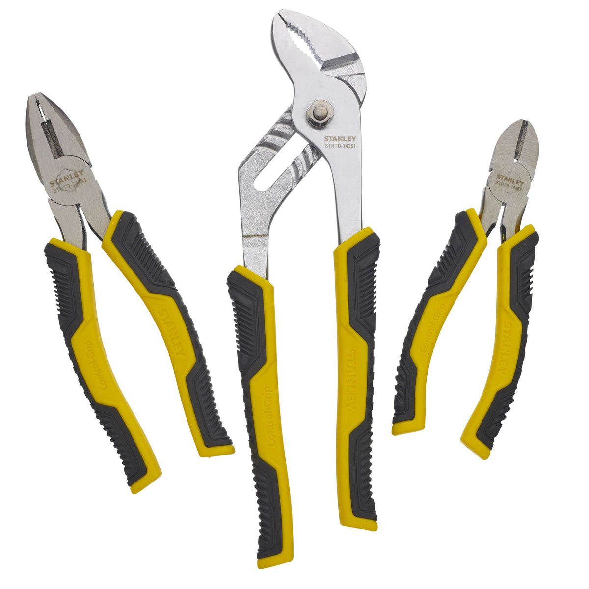 alicates dynagrip® - 3 peças - universal 180mm/diagonal 150mm/cremaheira 250mm - stanley (stht0-74471) - stht0-74471