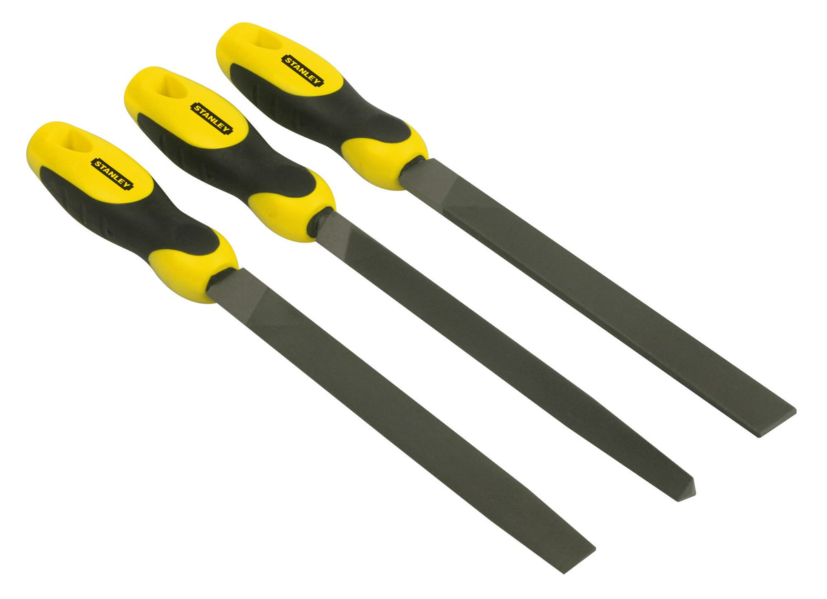 Conjunto de 3 Limas Bastarda 8'/200mm - Redonda, Plana, Triangular - STANLEY (0-22-464) - vista 1
