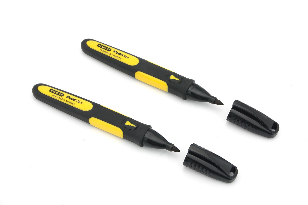 marcador fatmax® ponta fina 2 unidades - preta - stanley (0-47-312) - 0-47-312