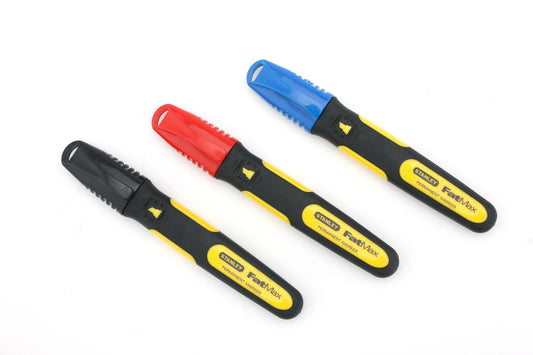 marcador fatmax® ponta fina 3 unidades - preta/vermelho/azul - stanley (0-47-315) - 0-47-315