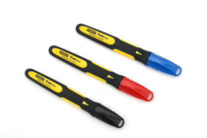 marcador fatmax® ponta biselada 3 unidades - preta/vermelho/azul - stanley (0-47-322) - 0-47-322