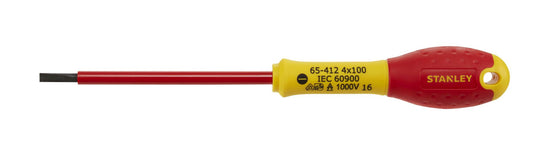 chave de fenda fatmax® plano isolado 1000v 4mmx100mm - stanley (0-65-412) - 0-65-412