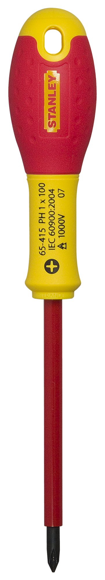 chave de fenda fatmax® phillips isolado 1000v ph1x100mm - stanley (0-65-415) - 0-65-415