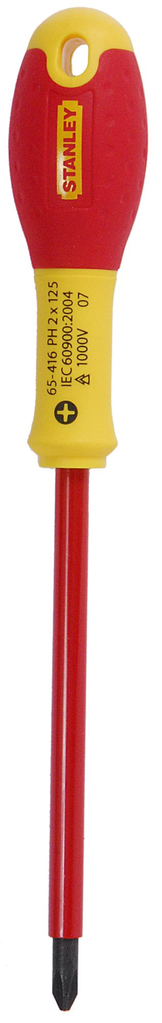 chave de fenda fatmax® phillips isolado 1000v ph2x125mm - stanley (0-65-416) - 0-65-416