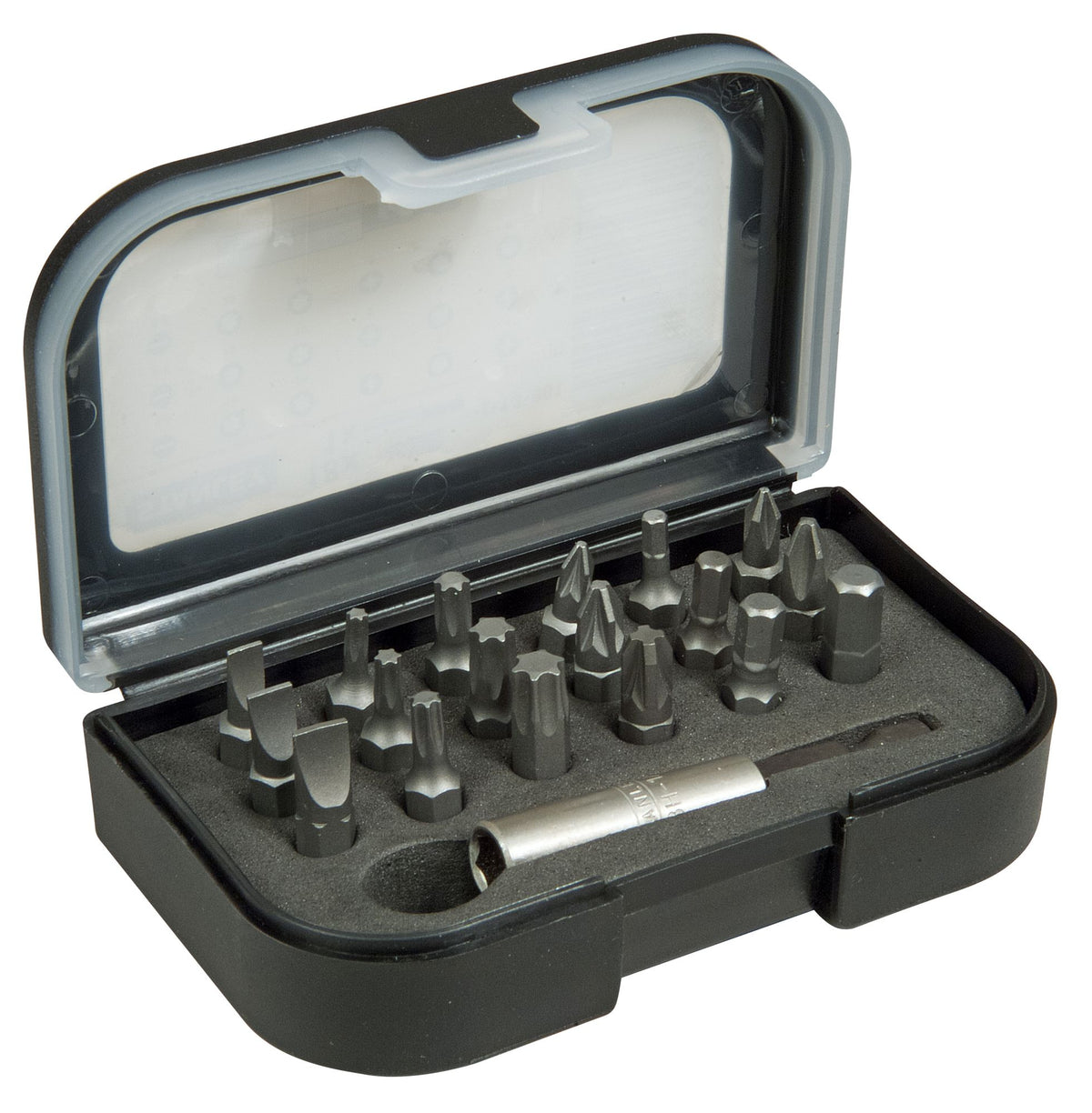 conjunto misto 1/4" 19 pontas 25mm sl, ph, pz, t, hex - stanley (1-13-901) - 1-13-901