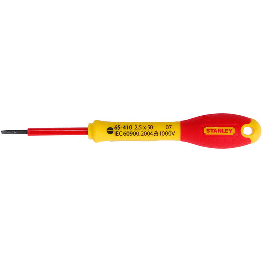 chave de fenda fatmax® plano isolado 1000v 2,5mmx50mm - stanley (1-65-410) - 1-65-410