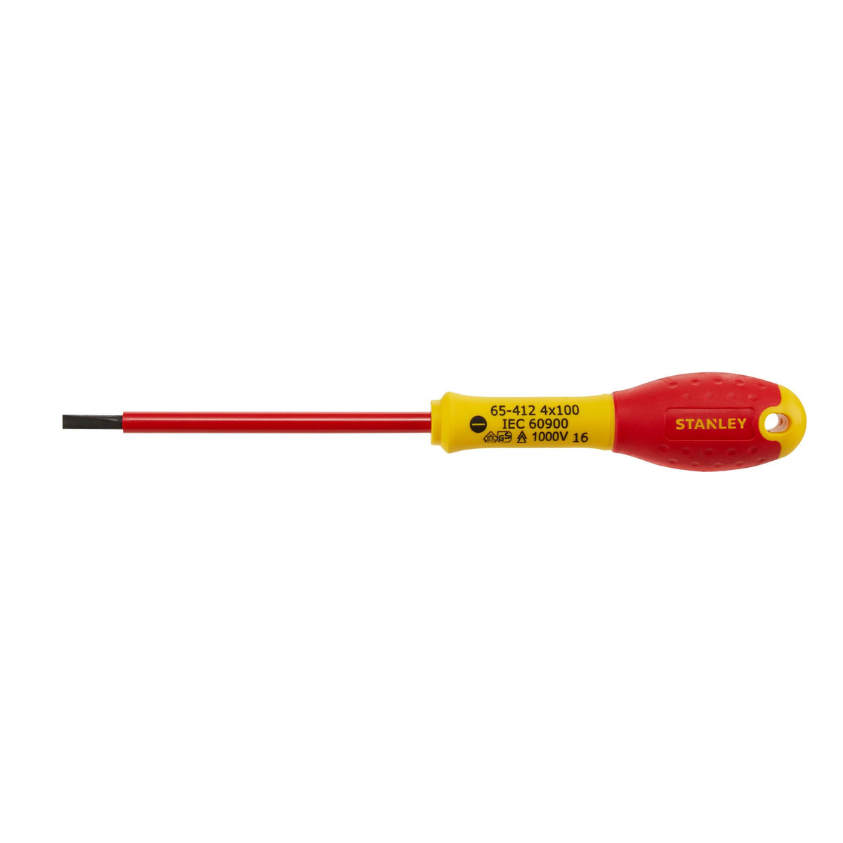 chave de fenda fatmax® plano isolado 1000v 4mmx100mm - stanley (1-65-412) - 1-65-412