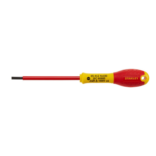 chave de fenda fatmax® plano isolado 1000v 4mmx100mm - stanley (1-65-412) - 1-65-412