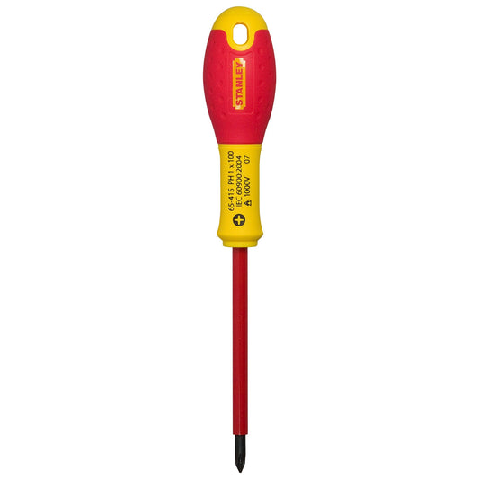 chave de fenda fatmax® phillips isolado 1000v ph1x100mm - stanley (1-65-415) - 1-65-415
