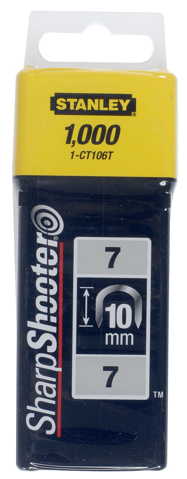 agrafo cable "7" 7mm -1000 unidades - stanley (1-ct106t) - 1-ct106t