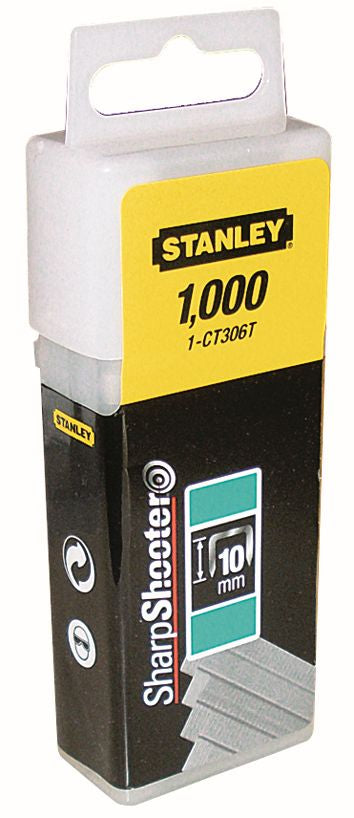agrafo "ct" 10mm - 1000 unidades - agrafador 6-ct10x - stanley (1-ct306t) - 1-ct306t