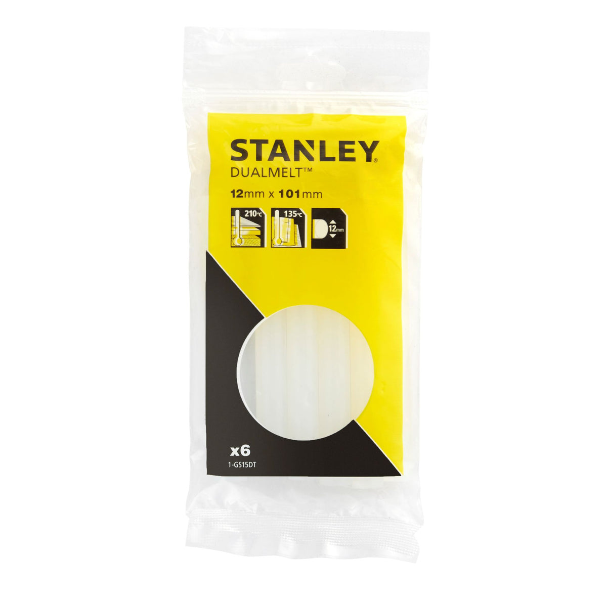 barras de cola termofusível dualmelt™ 12mmx100mm - 24 unidades - stanley (1-gs20dt) - 1-gs20dt