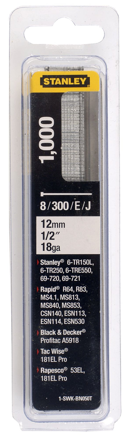 prego brad "j" 12mm - 1000 unidades - stanley (1-swk-bn050t) - 1-swk-bn050t