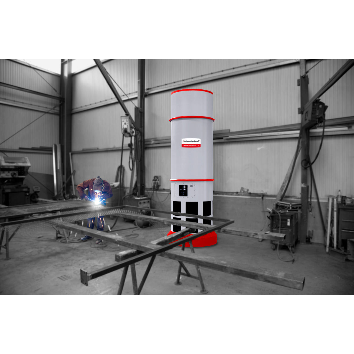 sistema de ventilação de divisão srf cleanairtower 2.0 - schweisskraft (1802000) - 1802000