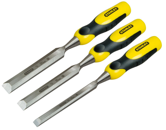 conjunto de formões dynagrip® para madeira - 3 unidades - 10mm, 15mm, 20mm - stanley (2-16-887) - 2-16-887