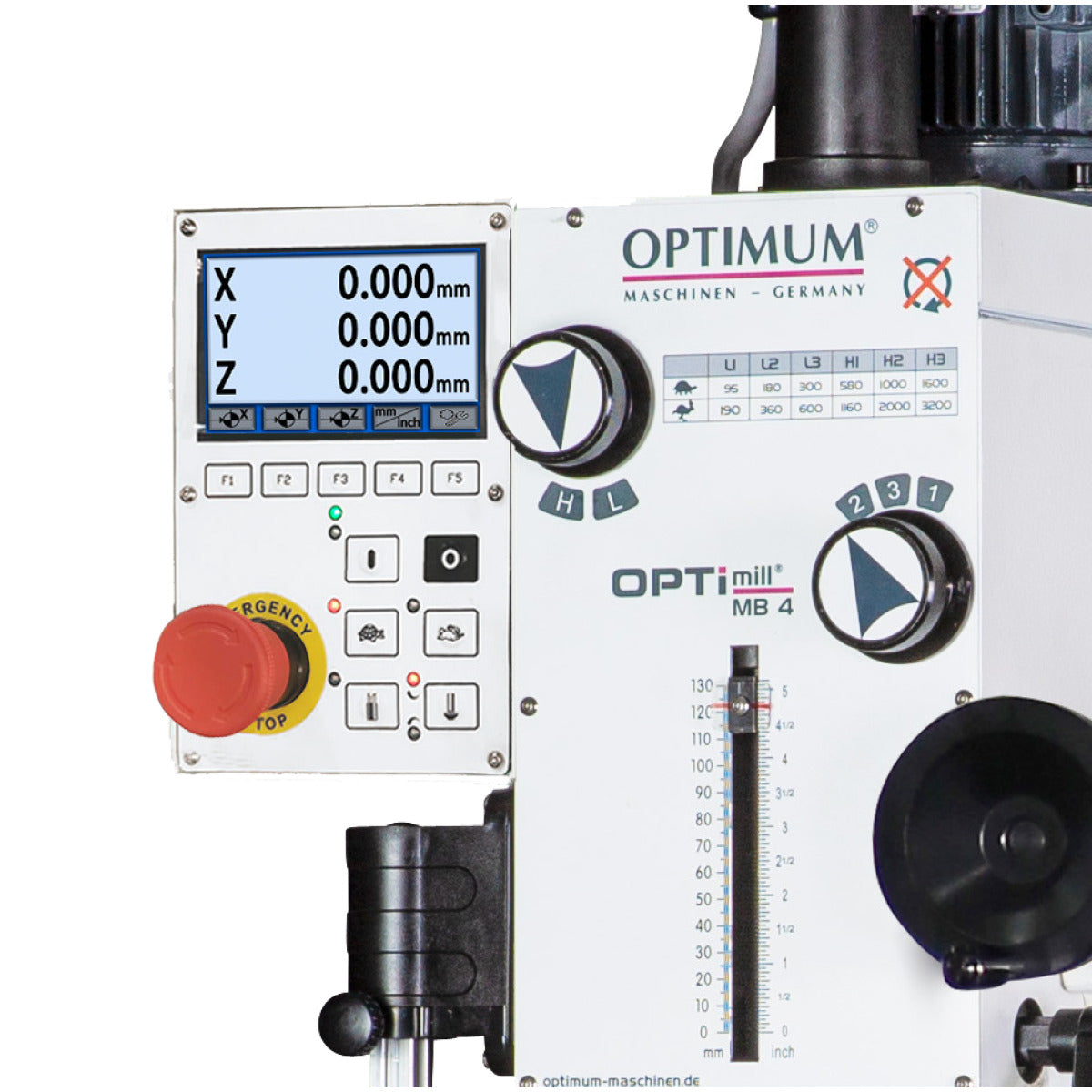fresadora/furadora de precisão optimill mb 4d - optimum (3338448) - 3338448