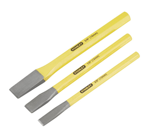 conjunto de cinzeis ponta plana - 3 unidades - stanley (4-18-298) - 4-18-298