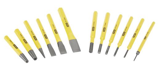 conjunto de punçoes y cinzeis - 12 unidades - stanley (4-18-299) - 4-18-299
