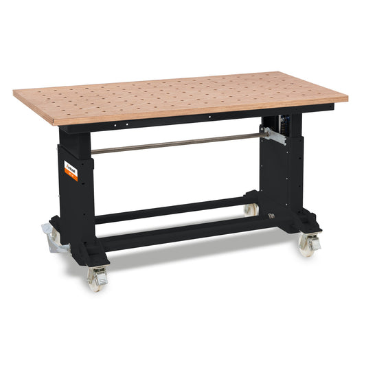 Mesa de trabalho com tampo multiplex de faia perfurado AMT 500 BL - Holzkraft (5191502) - vista 1