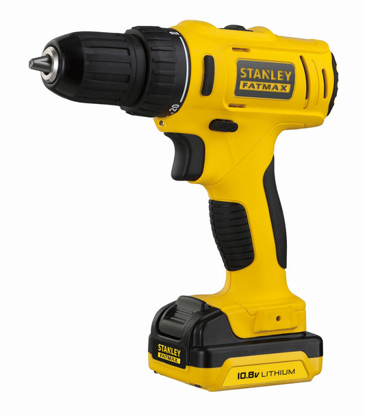 Berbequim Aparafusador 10,8V, bucha 10mm, 20 + 1 posições para controlo do binário, 2 velocidades 0 - 400/1.500 rpm, 26Nm de torque. Inclui 2 baterias Li-Ion 1,5Ah, carregador 1,25A e mala - STANLEY (FMC011S2-QW) - vista 1