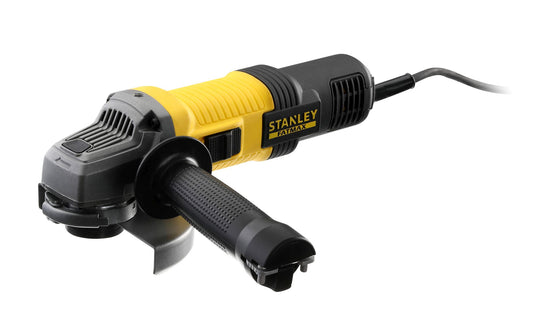 rebarbadora 850w 125mm, velocidade 12.000 rpm, rosca do eixo m14, guarda protetora sem chave, proteção contra o reinício e arranque suave. inclui punho lateral e chave para disco - stanley (fmeg220-qs) - fmeg220-qs
