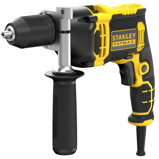 Berbequim com Percussão 750W, bucha metálico 13mm automático, velocidade 0 - 3.200 rpm, 54.400 ipm. Inclui punho lateral e mala - STANLEY (FMEH750K-QS) - vista 1