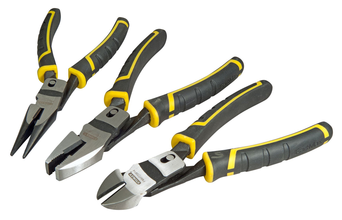 alicates fatmax® acção composta - 3 peças - universal 215mm/diagonal 200mm/boca longa 205mm - stanley (fmht0-72415) - fmht0-72415