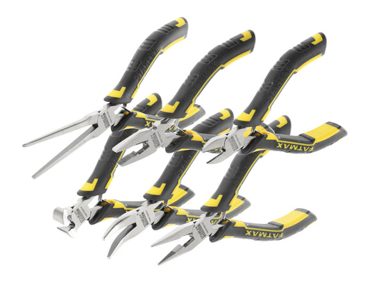 Mini Alicates FATMAX® Acção Composta - 6 Peças - Universal 120mm/Corte Diagonal 110mm/Corte Frontal 105mm/Boca Longa 125mm/150mm/Boca Corva 130mm - STANLEY (FMHT0-80541) - vista 1