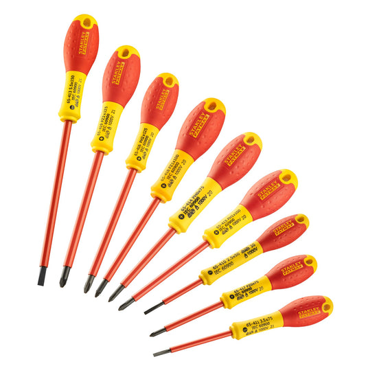 Conjunto Chaves de Fenda Eletricista Isolado 1000v FATMAX® Plano/Pozidriv/Phillips - 10 Peças - STANLEY (FMHT62573-0) - vista 1