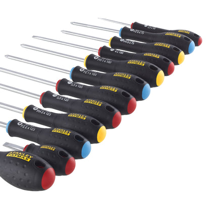 conjunto chaves de fenda fatmax® plano/phillips/pozidriv - 12 peças - stanley (fmht65426-0) - fmht65426-0