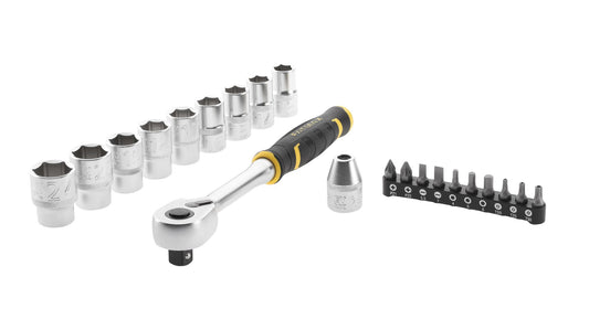 conjunto de roquete fatmax® 1/2" 120 dentes y pontas - 21 peças - stanley (fmmt82681-0) - fmmt82681-0