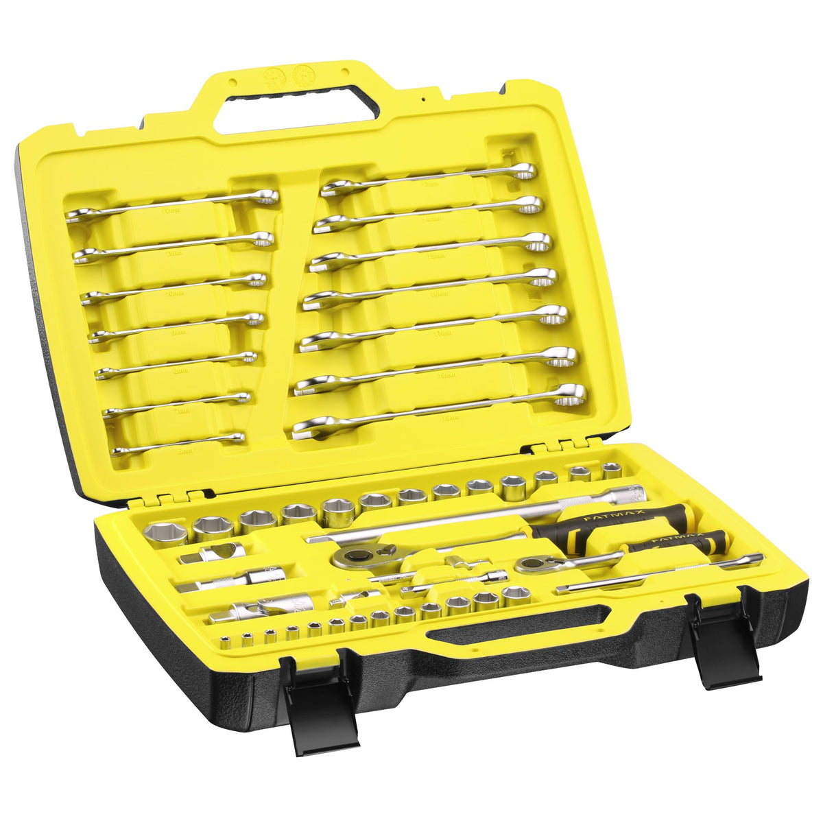 conjunto misto fatmax® chaves 1/2", chaves de caixa 1/4" - 49 peças - stanley (fmmt82827-1) - fmmt82827-1