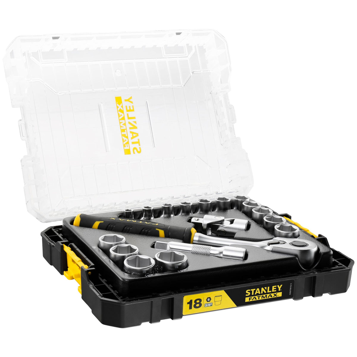 conjunto roquete y chaves de caixa fatmax® pro-stack™ 3/8" pontas - 18 peças - stanley (fmmt98102-0) - fmmt98102-0