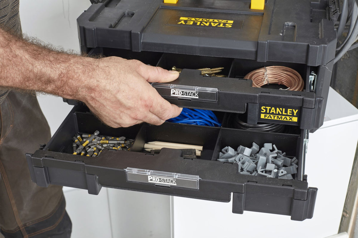 kit combinado fatmax® pro-stack™ mala multiusos, gaveta duplo - stanley (fmst1-71981) - fmst1-71981