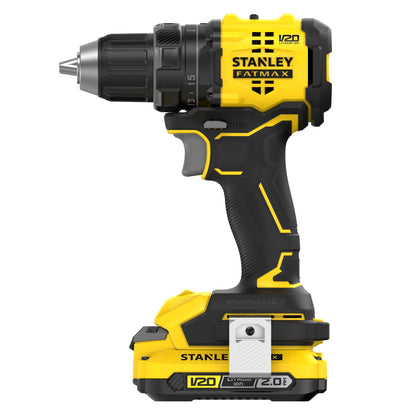 Berbequim Aparafusador BRUSHLESS V20 Li-Ion 18V 60Nm, bucha metálica 13mm, 15 + 1 posições de torque, 2 velocidades 600/1.900 rpm. Inclui 2 baterias Li-Ion 2Ah, carregador 1.25A e mala PROSTACK. - STANLEY (SFMCD714D2T-QW) - vista 2