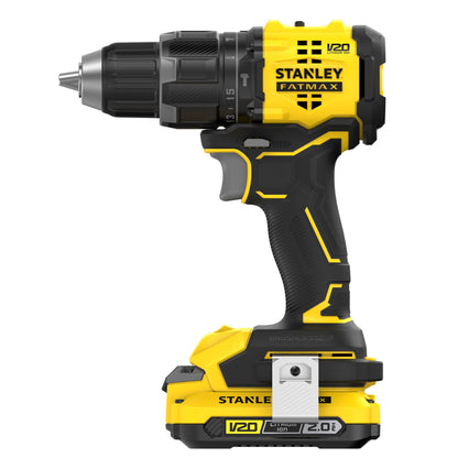Berbequim com Percussão Brushless V20 18 V, 60 Nm, bucha 13 mm, 15+1 posições, 2 velocidades 0–600/1.900 rpm, até 32.300 ipm. Inclui 2 baterias 2 Ah, carregador 1,25 A e mala Pro-Stack - STANLEY (SFMCD716D2T-QW) - vista 2