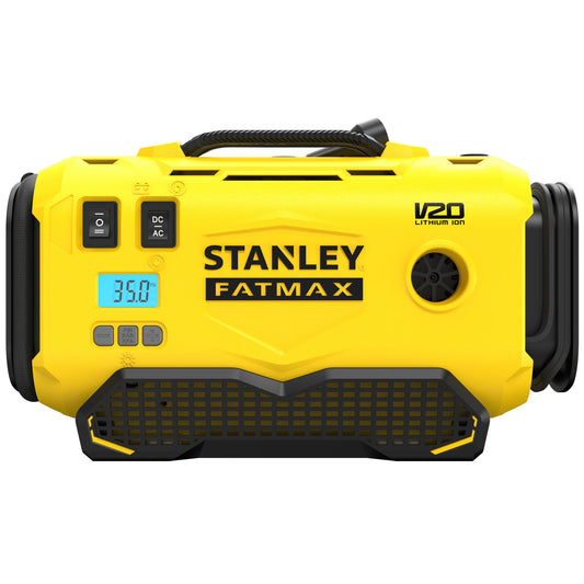 Insuflador de Ar V20 18 V, alimentação CA 230 V ou CC 12/18 V, pressão até 160 PSI (11,03 bar), visor digital e desligamento automático. Sem bateria nem carregador - STANLEY (SFMCE520B-QW) - vista 1