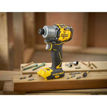 Aparafusador de Impacto BRUSHLESS V20 Li-Ion 18V 203Nm, porta-pontas 1/4' (6,35mm), 3 velocidades variáveis 1400, 2400, 3200 rpm, 4200 ipm. Sem carregador/bateria - STANLEY (SFMCF830B-XJ) - vista 2