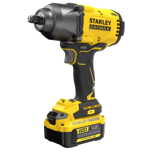 Chave de Impacto BRUSHLESS V20 Li-Ion 18V 1/2' 949Nm, velocidade0 - 400/1.200/2.000 rpm, impactos 0 - 2.600 ipm. Inclui 1 bateria Li-Ion 4Ah, carregador 2A e mala - STANLEY (SFMCF940M1-QW) - vista 1