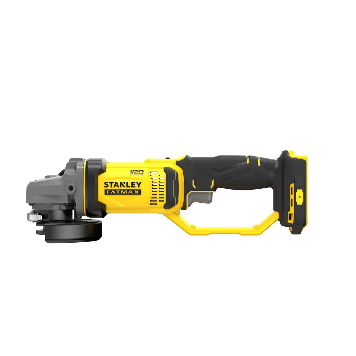 Rebarbadora V20 Li-Ion 18V 115mm, velocidade 9.000 rpm, arranque suave, interruptor de gatilho com bloqueio de segurança. Inclui punho lateral, chave para disco. Sem carregador/bateria. - STANLEY (SFMCG300B-XJ) - vista 2