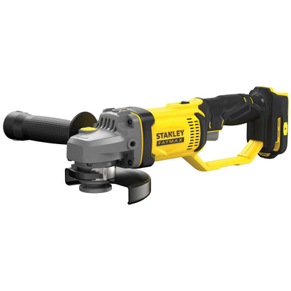 Rebarbadora V20 18 V, disco 125 mm, 9.000 rpm, rosca M14, arranque suave e interruptor com bloqueio de segurança. Inclui punho lateral e chave de disco. Sem bateria nem carregador - STANLEY (SFMCG400B-XJ) - vista 1