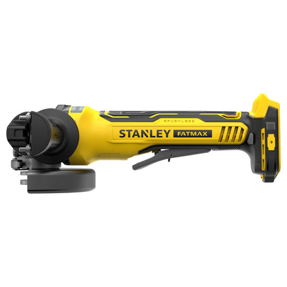 Rebarbadora Brushless V20 18 V, disco 125 mm, 8.000 rpm, rosca M14, arranque suave, travão eletrónico e interruptor homem-morto. Inclui punho lateral e chave. Sem bateria nem carregador - STANLEY (SFMCG700B-XJ) - vista 1