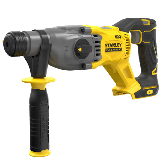 Martelo SDS plus® BRUSHLESS V20 Li-Ion 18V 2J (EPTA) 3 modos, velocidade 0 - 1.500 rpm, 0 - 5.500 ipm. Inclui tope de profundidade e punho lateral. Sem carregador/bateria - STANLEY (SFMCH900B-XJ) - vista 1