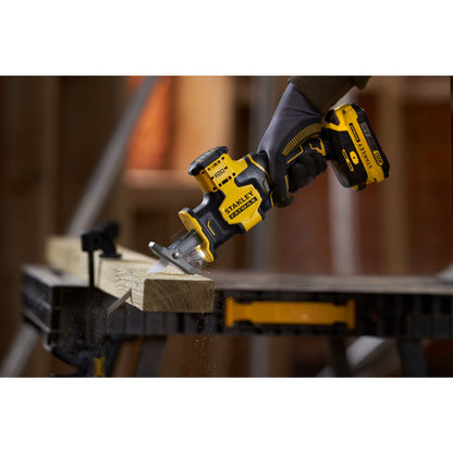 Mini-Serra Sabre BRUSHLESS V20 Li-Ion 18V, velocidade 0 - 2.800 cpm, dimensão do golpe 19mm. Sem carregador/bateria. - STANLEY (SFMCS305B-XJ) - vista 4