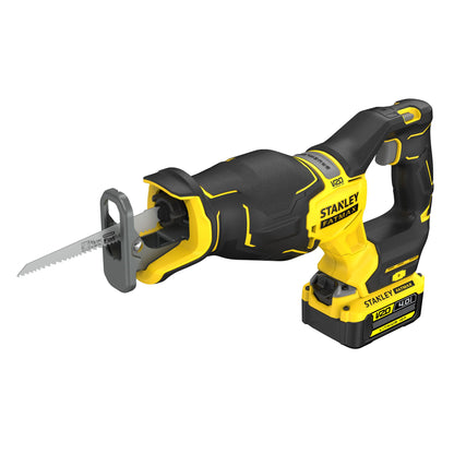 Serra Sabre BRUSHLESS V20 Li-Ion 18V, 2 velocidades 0 - 2.300/3.200 cpm, dimensão do golpe 28,5mm,com braçadeira de ramo. Inclui 1 bateria Li-Ion 4Ah, carregador 2A e mala ProStack. - STANLEY (SFMCS311M1T-QW) - vista 3