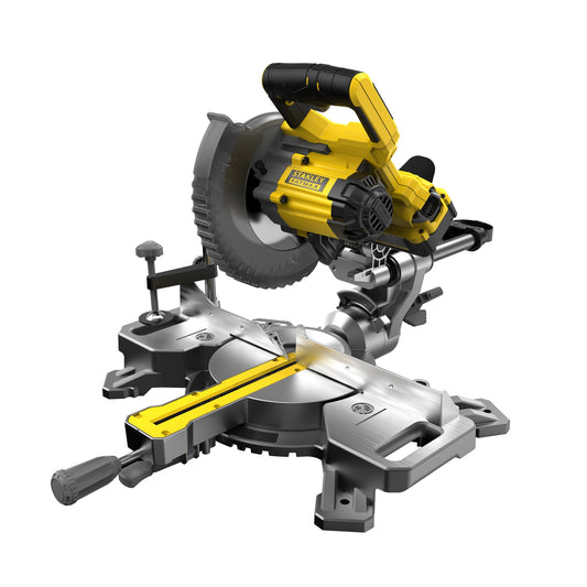 Serra de Esquadria V20 18 V, disco Ø190 mm (furo 16 mm), 3.800 rpm, corte por sombra, bisel 0–47°, profundidade 90 mm, largura 216 mm. Inclui disco TCT 40 dentes, bateria 4 Ah e carregador 2 A - STANLEY (SFMCS701M1-QW) - vista 1