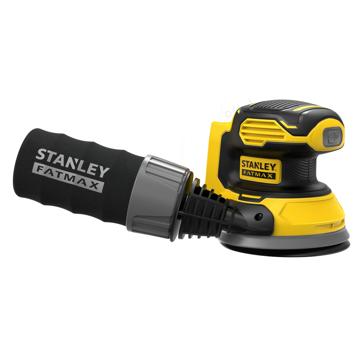 Lixadora Rotorbital V20 Li-Ion 18V, velocidade 12.000 rpm, diametro da órbita 2,5mm, tamanho base Ø125mm, conexão para aspiradores. Inclui saco para pó e 1 folha para lixar. Sem carregador/bateria. - STANLEY (SFMCW220B-XJ) - vista 1