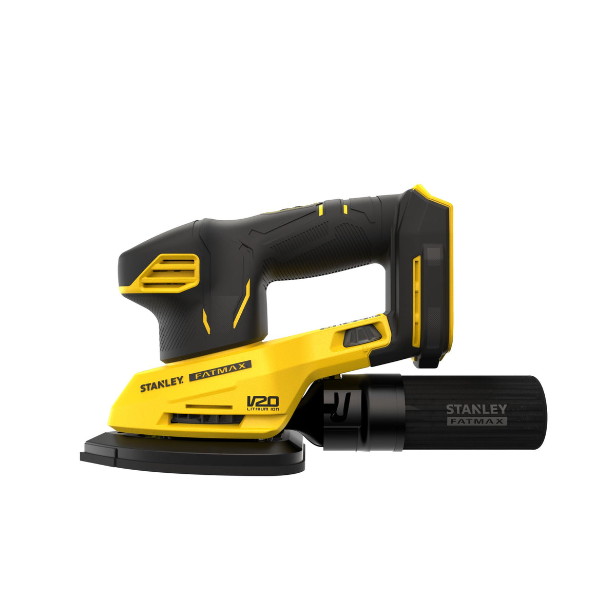 lixadora de detalhes v20 li-ion 18v, velocidade 9.000 - 12.000 opm, conexão para aspiradores. inclui saco para pó, 3 folhas para lixar e 2 acessórios para detalhes. sem carregador/bateria - stanley (sfmcw221b-xj) - sfmcw221b-xj