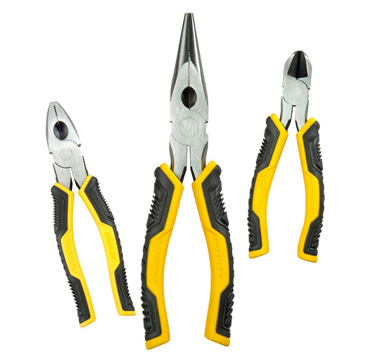 alicates dynagrip® - 3 peças - universal 150mm/diagonal 150mm/cremalheira 150mm - stanley (stht0-75094) - stht0-75094